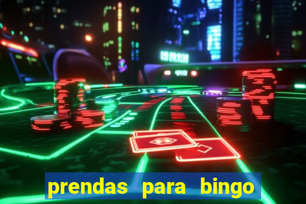 prendas para bingo de natal